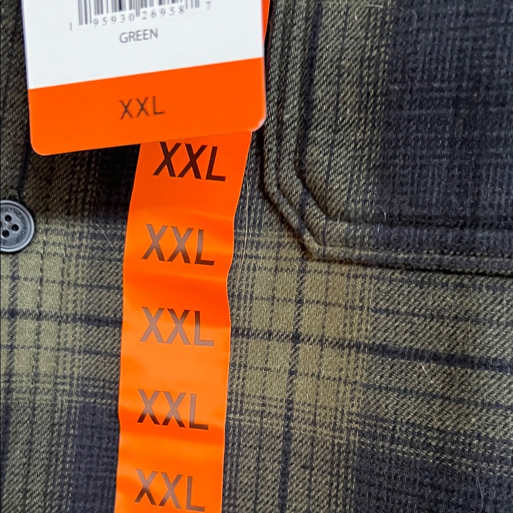Men's Plaid Shirt Jacket - Blue and Green - Picture 7 of 9
